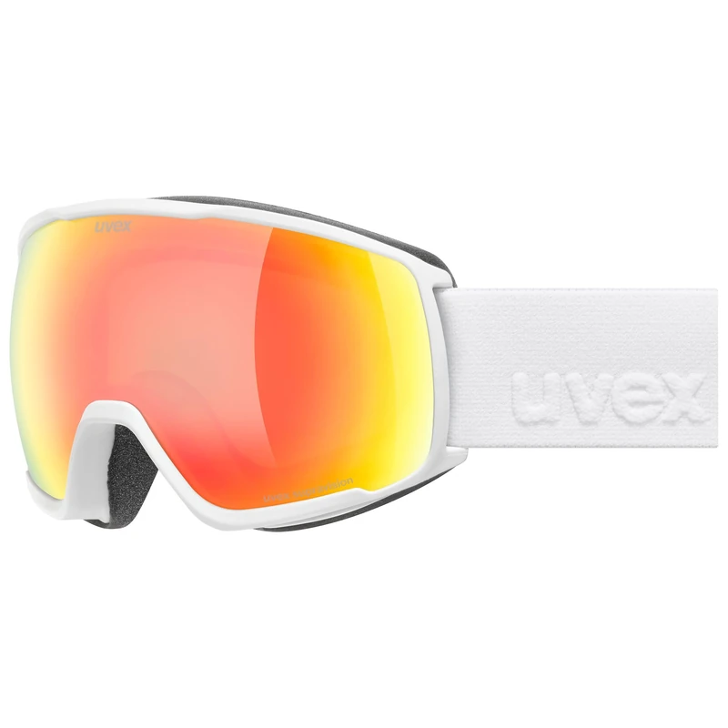 Uvex Victorious S Fm - Ski Goggles For Adults - Filter Category 3 - Contrast Enhancing - White Dl/Orang-Clea - One Size