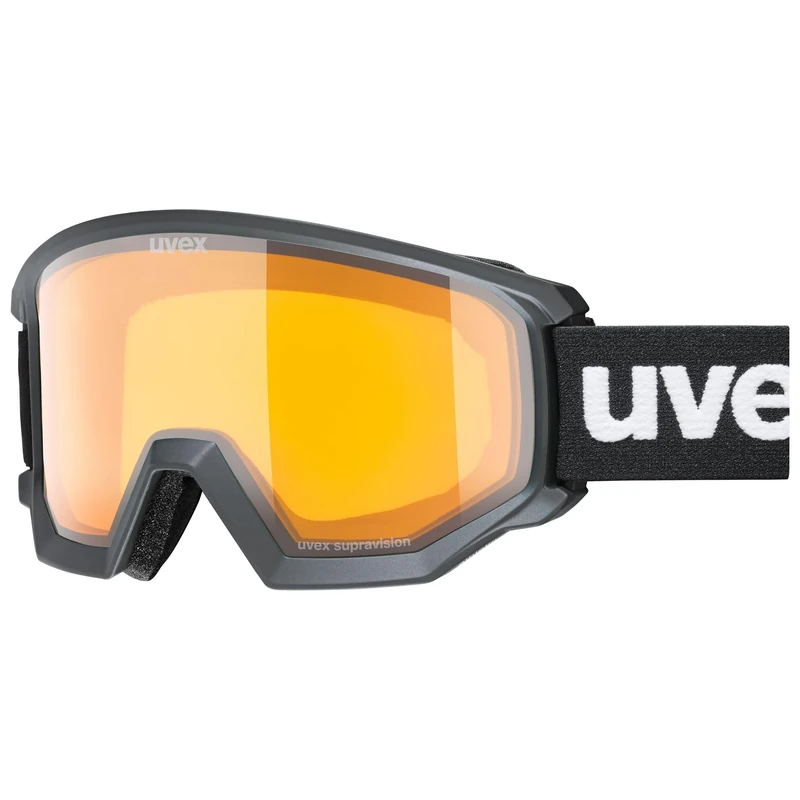 Uvex Athletic Lgl - Ski Goggles For Adults - Filter Category 1 - Contrast Enhancing - Black Dl Yellow-Clear - One Size