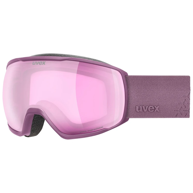 Uvex Victorious Fm - Ski Goggles For Adults - Filter Category 2 - Contrast Enhancing - Plum Dl/Purple-Clear - One Size