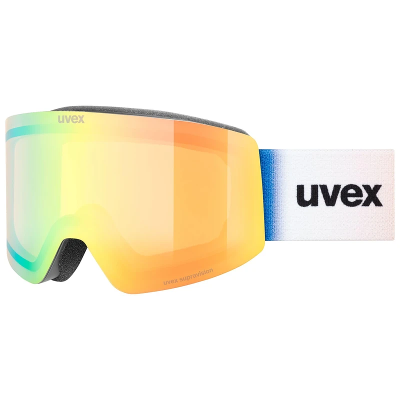 Uvex Provoqe Fm - Ski Goggles For Adults - Filter Category 1 - Contrast Enhancing - Black Matt Dl/Green-Clea - One Size