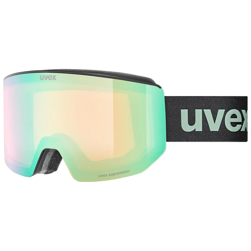 Uvex Lace Attract - Ski Goggles For Adults - Filter Category 2 - Contrast Enhancing - Black Dl/Fm Opal-Oran - One Size