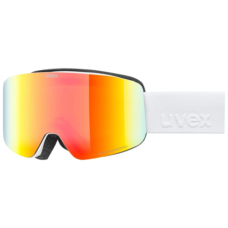Uvex Pwdr Fm - Ski Goggles For Kids - Filter Category 2 - Contrast Enhancing - White Matt Dl/Rainbow-Clear - One Size