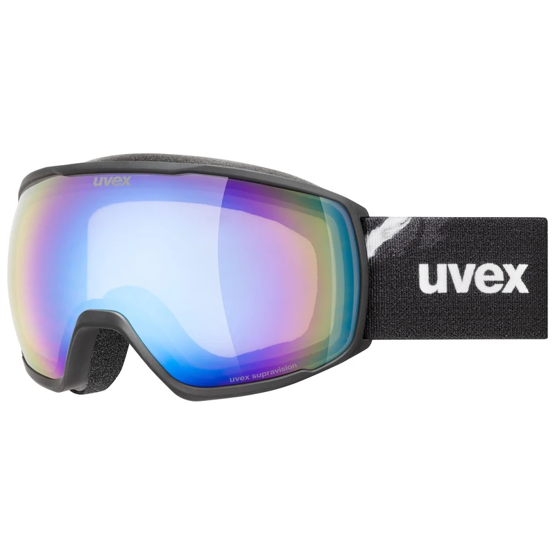 Uvex Victorious Fm - Ski Goggles For Adults - Filter Category 2 - Contrast Enhancing - Black Dl/Blue-Clear - One Size