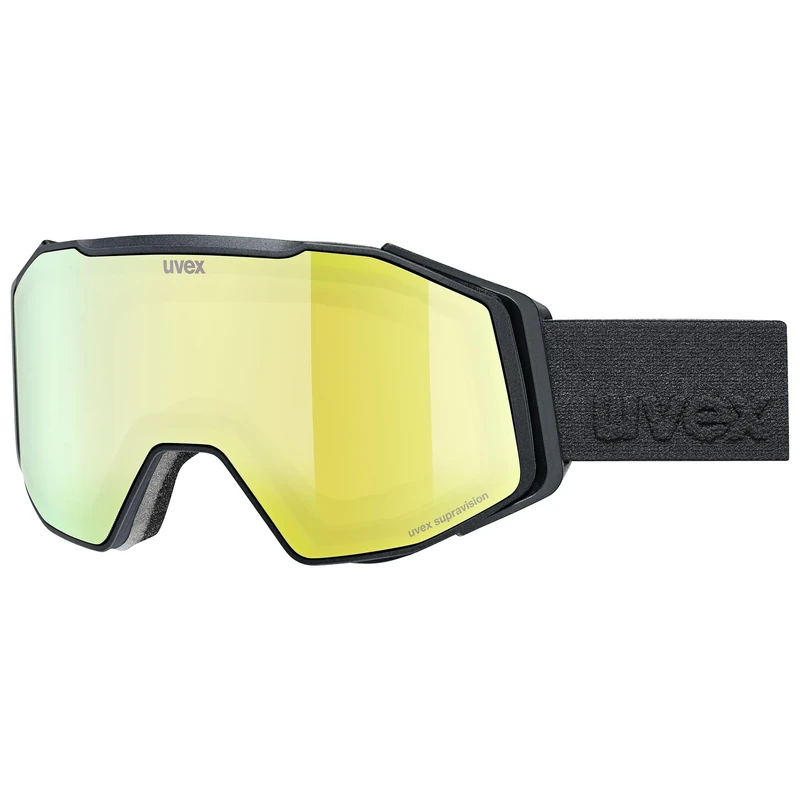 Uvex Gravity Fm - Ski Goggles For Adults - Filter Category 3 - Contrast Enhancing - Black M.Dl/Yellow-Orange - One Size