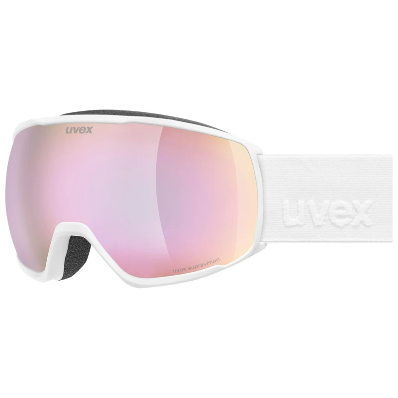 Uvex Victorious Fm - Ski Goggles For Adults - Filter Category 2 - Contrast Enhancing - White M Dl/Rose-Clear - One Size