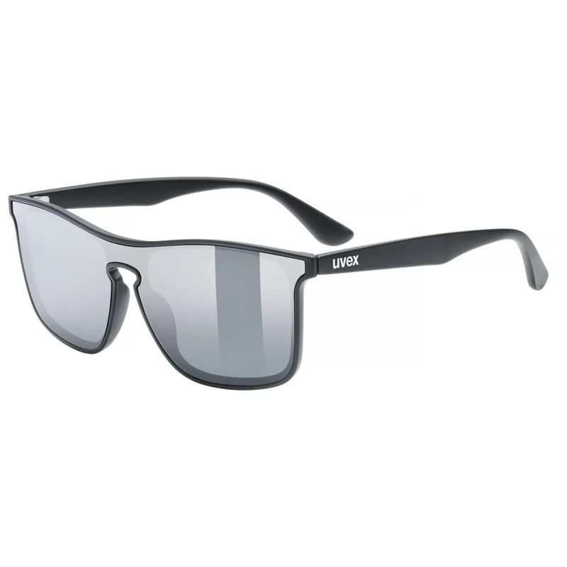 Uvex heyday - sports glasses for adults - strong UV protection - contrast enhancing - black matte/smoke gray - one size