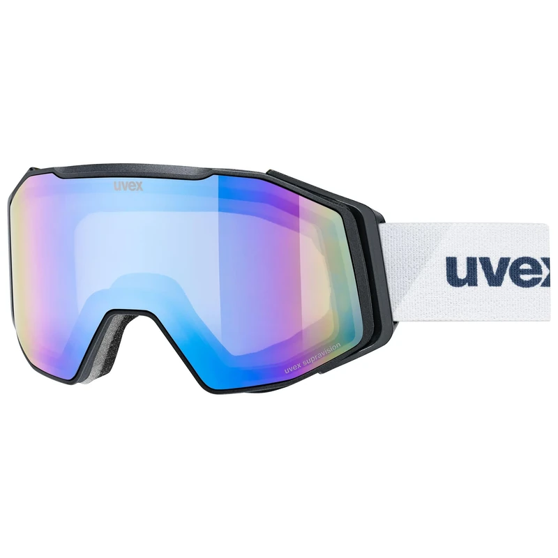 Uvex Gravity Fm - Ski Goggles For Adults - Filter Category 2 - Contrast Enhancing - Black Matt Dl/Blue-Green - One Size