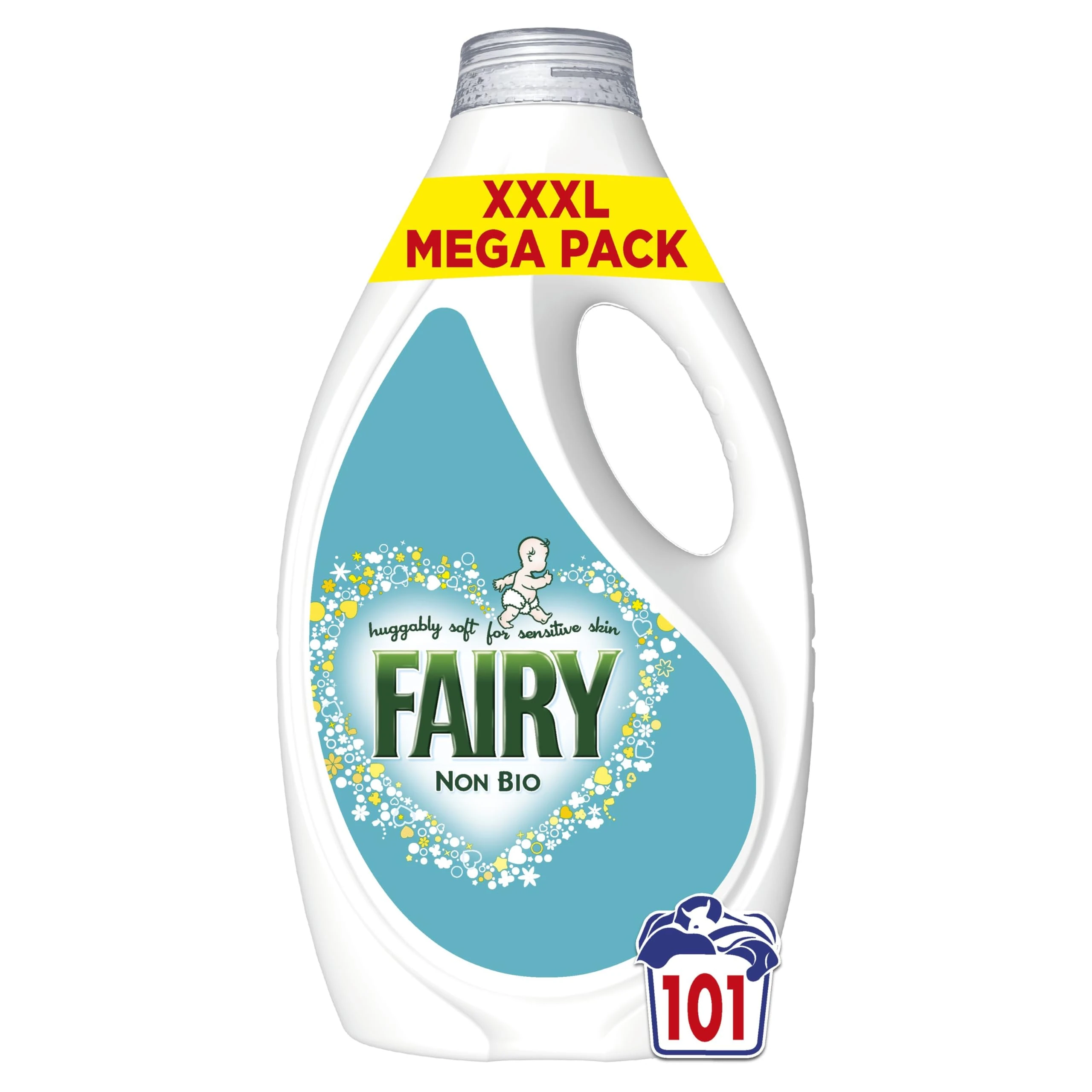 Fairy Non Bio Liquid Laundry Detergent, 101 Washes 3.131 l, Voted Number 1 For Sensitive Skin