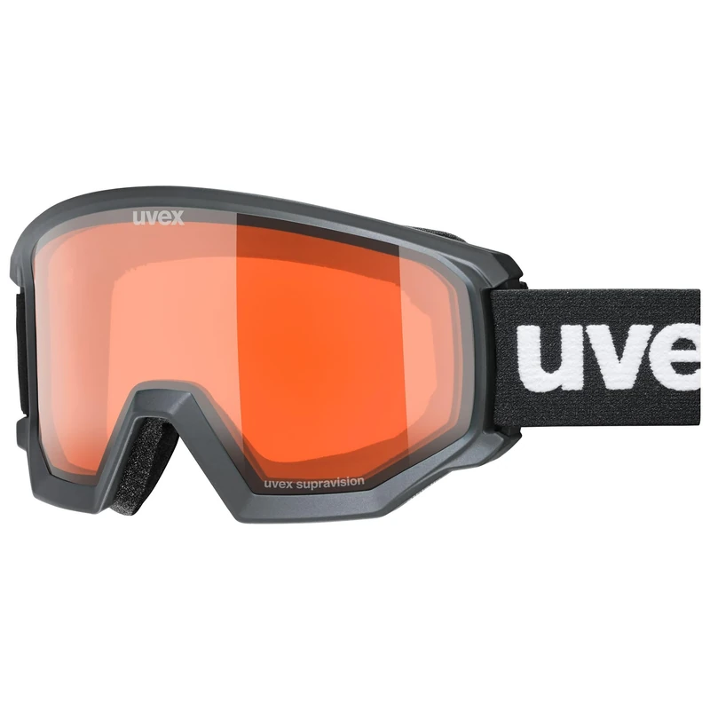 Uvex Athletic Lgl - Ski Goggles For Adults - Filter Category 2 - Contrast Enhancing - Black Dl Orange-Clear - One Size