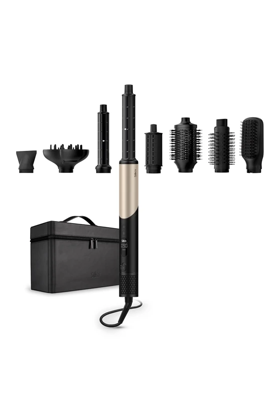 Silk'n Hair Dryer with Brush and Straightener - SilkyAir Flex - All-in-one Hair Dryer - Multistyler with Flexible Control - Accessories and Storage Bag Included - 1300W - Gift idea - Rose Gold - 8-in
