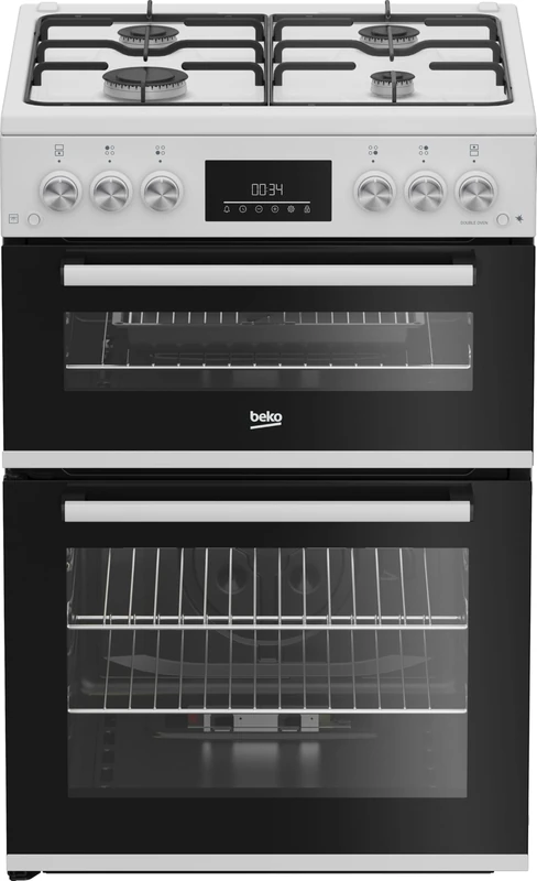 Beko 60cm Gas Cooker - White A Rated - 4 Burners & 78L Oven