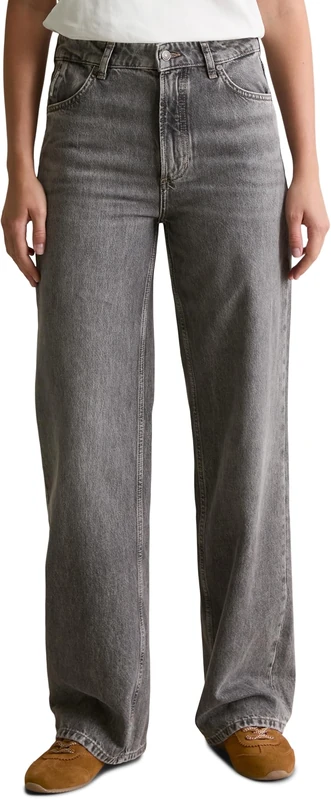 Marc OߴPolo Denim Women's High Waist Wide Leg Jeans, Grey (Medium Grey Multi 10), W25/L30
