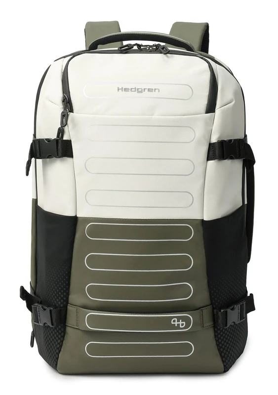 Hedgren Unisex's Trip L P EXP Travel Backpack L 15.6" + RFID, Vaporous Grey/Olive, One Size