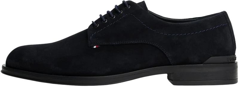 Tommy Hilfiger Men’s Suede Corporate Derby Shoes, Blue (Desert Sky), 10.5