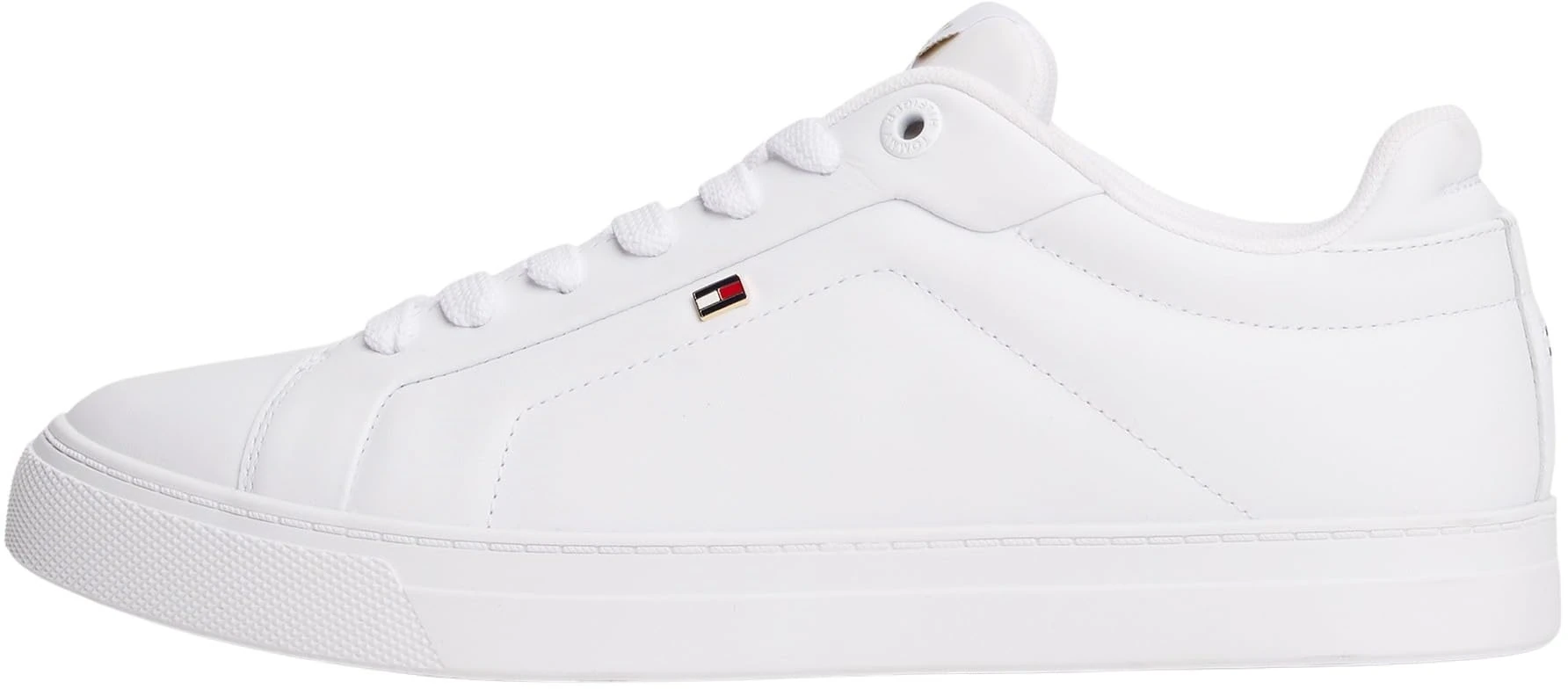 Tommy Hilfiger Women's Icon Court Leather Cupsole Trainers, White (White), 6