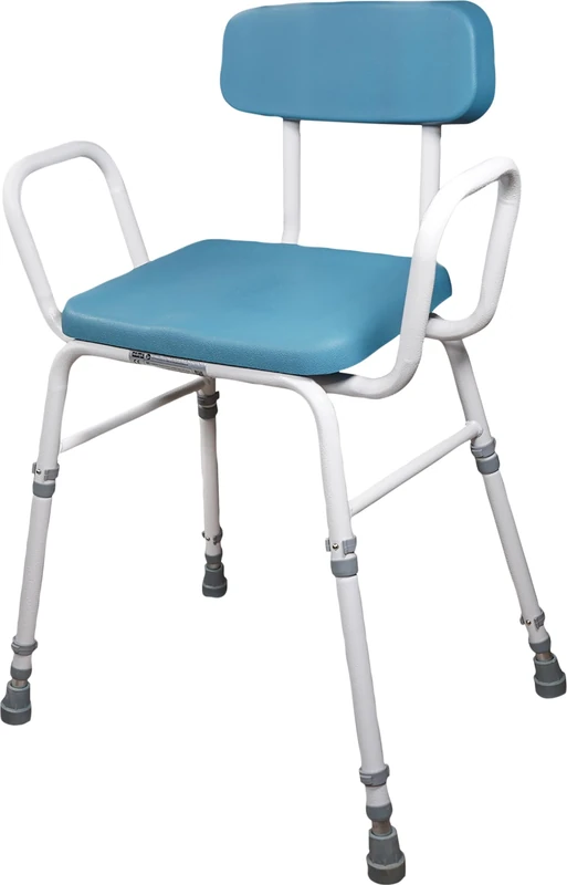 Aidapt Multi-Use Perching Stool.4 in 1 Configuration,Comfy Padded Seat&Back,Height Adjustable,Push Pin Assembly,Supplied Flat Packed,No Tools Needed,Mobility,Disability,Elderly,Surgery Recovery