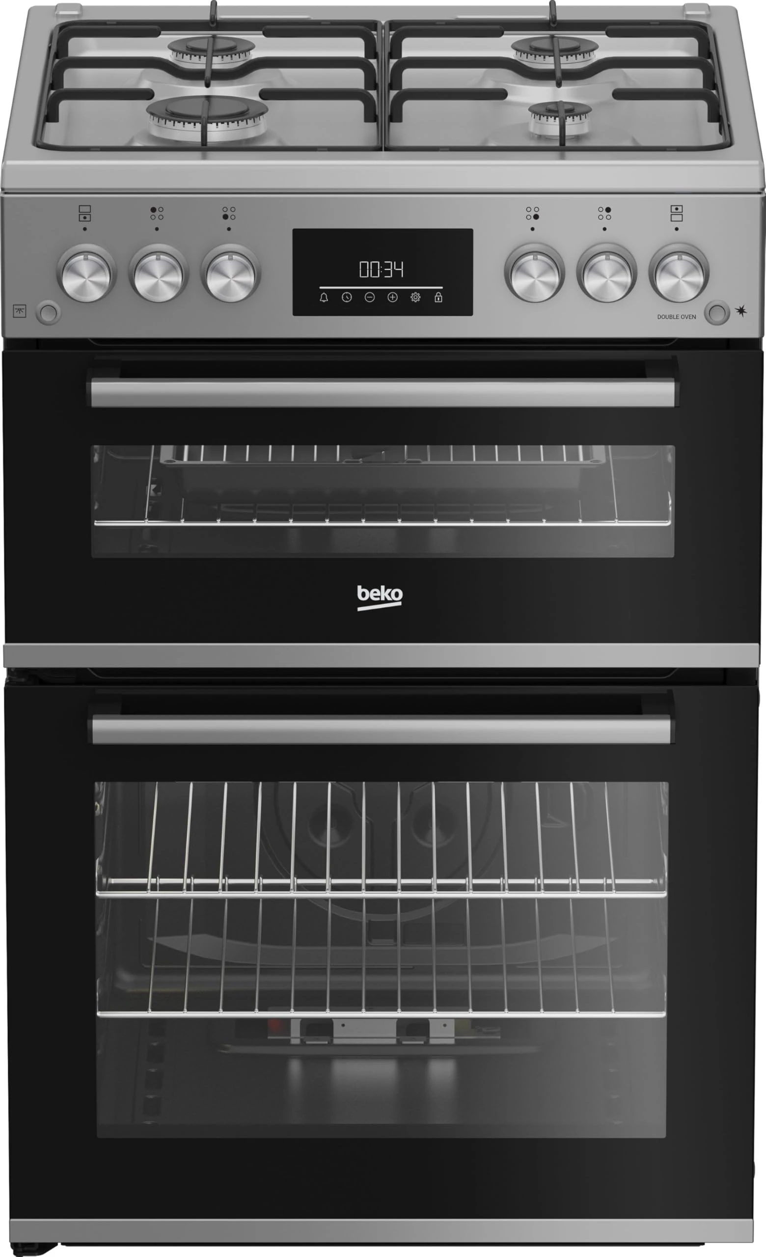 Beko 60cm Gas Cooker - Silver - A Rated