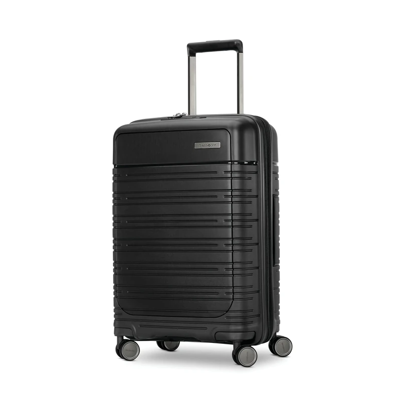 Samsonite Central Hardside Expandable Luggage with Spinner Wheels, Triple Black, L, Central Hardside Expandable Luggage with Spinner Wheels