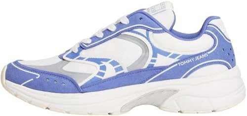 Tommy Jeans Women’s Archive ‘25 Chunky Runner Trainers, Multicolor (Ecru/Soft Sapphire), 6.5 - Image 1