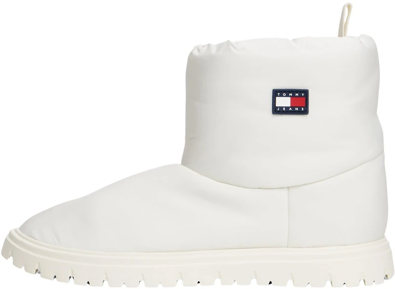 Tommy Jeans Women’s Lined Ankle Boots, Off-White (Ivory), 7.5
