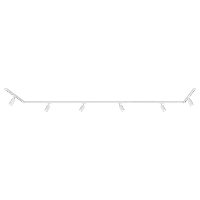 Briloner - Complete Rail System Set, 6X GU10 Adjustable spotlights, U/Z Shape, Ceiling Light Rail System, Spotlight Rail, Ceiling lamp, Spotlight, 4.5 m, White