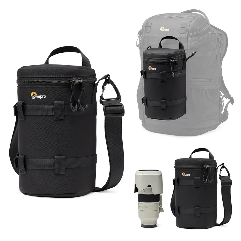 Lowepro ProTactic LCS 12 x 24 III Camera Lens Case, Camera Lens Pouch Bag, fits70-200mm F/2.8 (with hood), for DSLR, Mirrorless Cameras, Vol-2.5L Dim: 24x12x12cm, Camera Bag for Photographer/Video