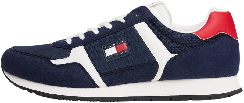 Tommy Jeans Men’s Casual Low Top Runner Trainers, Blue (Dark Night Navy), 7