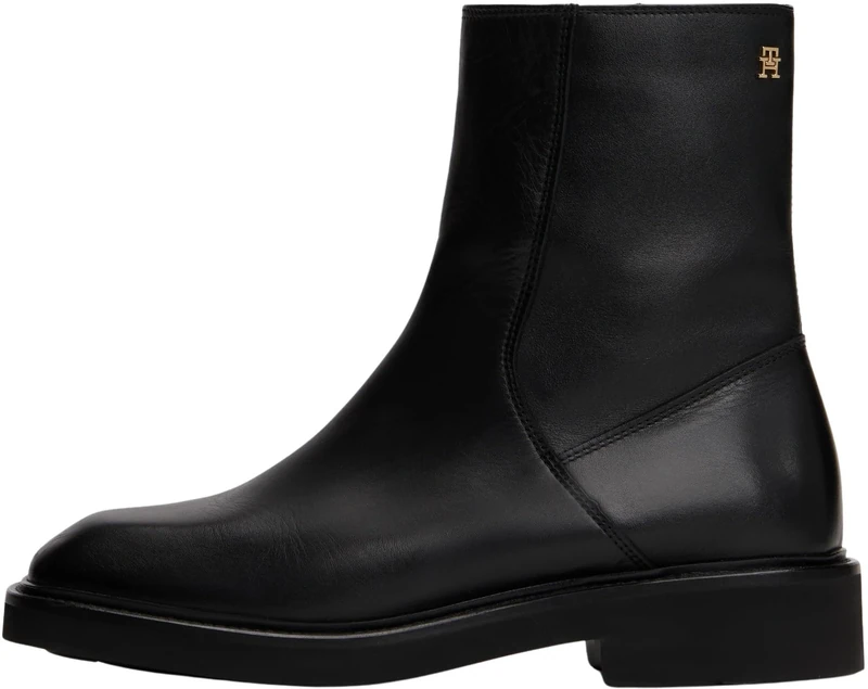 Tommy Hilfiger Women’s Square Toe Ankle Boots, Black (Black), 7