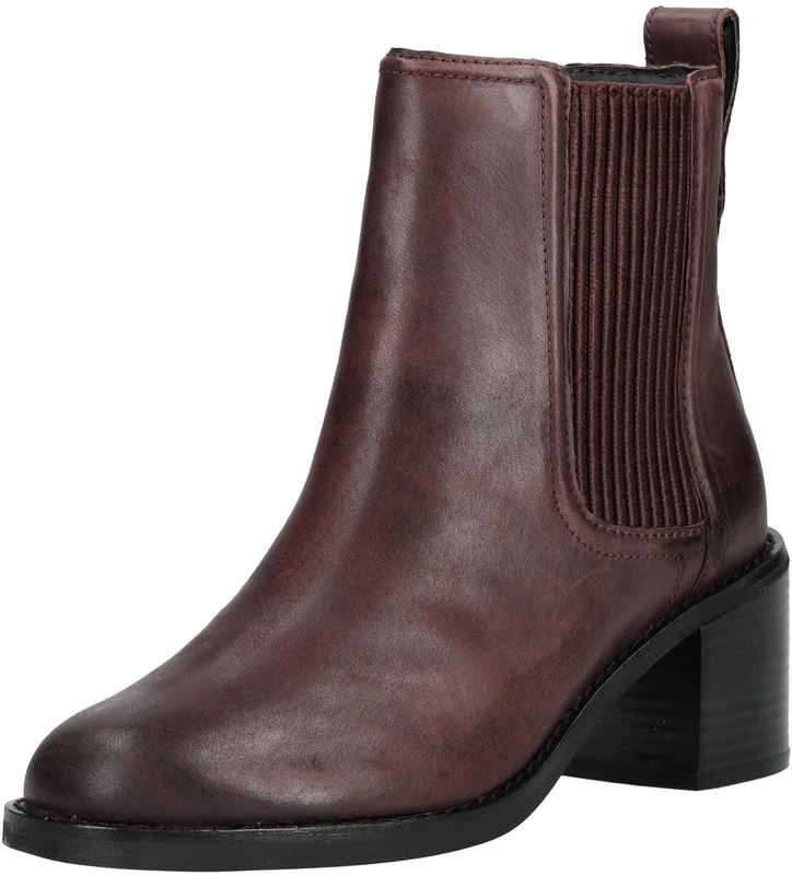 Clarks Premium Women's Chamberly Top Ankle Boot, Merlot Leather, 7.5 UK