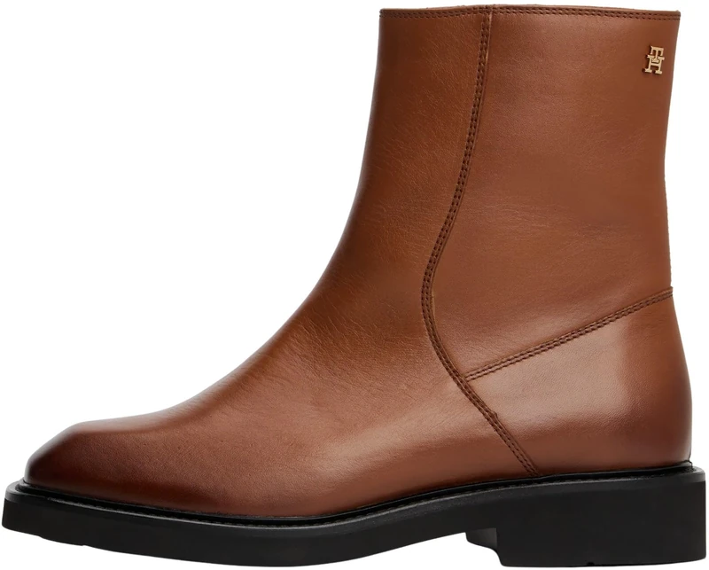 Tommy Hilfiger Women’s Square Toe Ankle Boots, Brown (Winter Cognac), 4