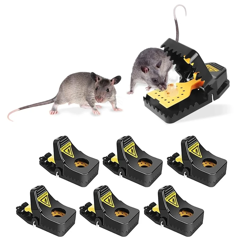 BELREZ Pack of 6 Mouse Traps - Reusable Mouse Traps That Kill Instantly with Bait Cup - Safe and Effective Mice Traps for Indoor and Outdoor - Quick Rodent Catcher
