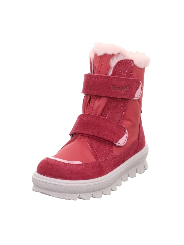 Superfit Women's Flavia Girls' Warm Lined Gore-Tex Blue/Silver 8000 Snow Boots, Red 5010., 12 UK Child