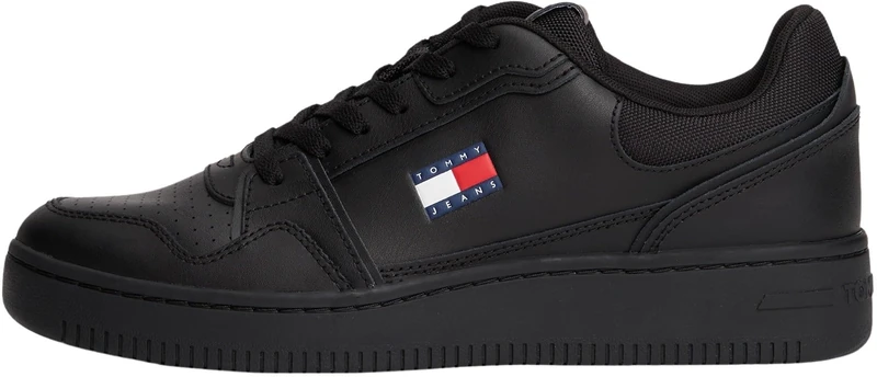 Tommy Jeans Men’s TJM Retro Basket Low Top Cupsole Trainers, Black (Black), 11