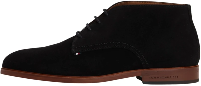 Tommy Hilfiger Men’s Suede Derby Shoes, Black (Black), 6.5