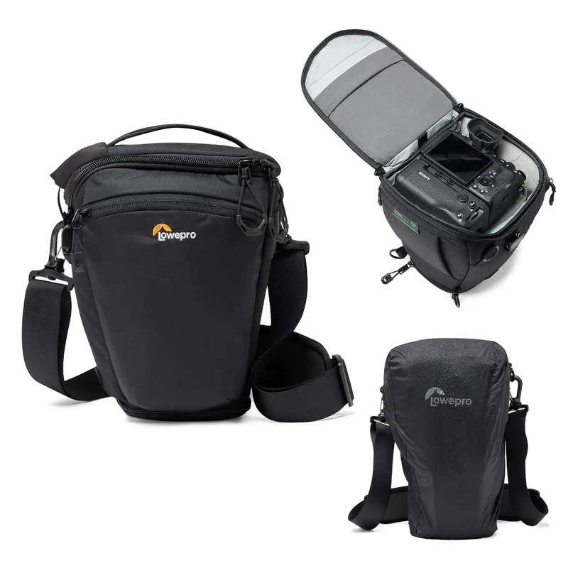 Lowepro ProTactic TLZ 70 Pro AW III Toploader Camera Bag, Camera Case for DSLR, Mirrorless, Vol.5L Dim: 30.5x14x16cm, for Cameras w/Lens Attached, Modular Shoulder Bag, for Photographer/Videographer