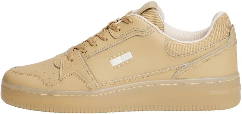 Tommy Jeans Men’s TJM Retro Basket Low Top Cupsole Trainers, Beige (Relic Tan), 10.5