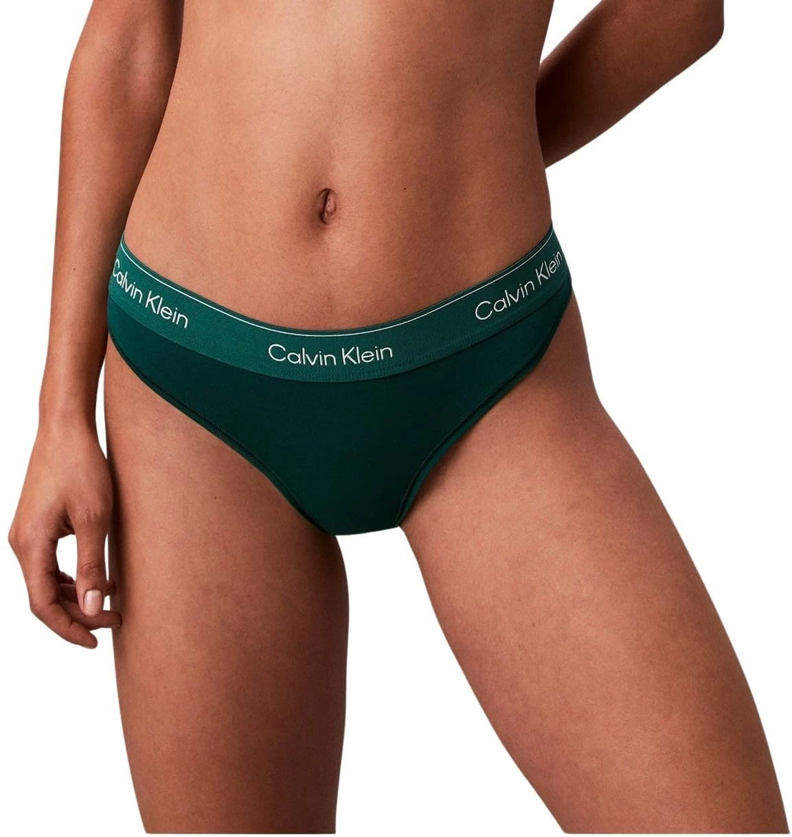 Calvin Klein Women’s Stretch Thong, Blue (Turf), M