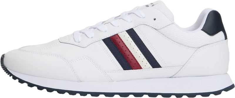 Tommy Hilfiger Men's New EVA Stripes Low Top Trainers - White