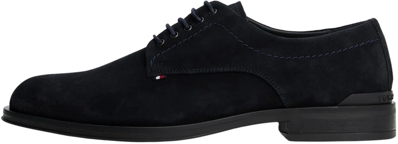 Tommy Hilfiger Men’s Suede Corporate Derby Shoes, Blue (Desert Sky), 6.5