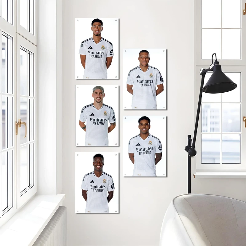 Licensed Décor Real Madrid Player poster AS [set of 5], White