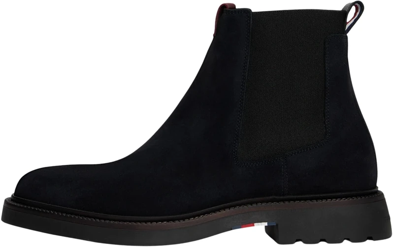 Tommy Hilfiger Men’s Comfort Suede Chelsea Boots, Blue (Desert Sky), 8