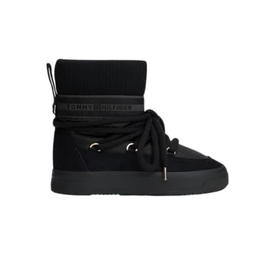 Tommy Hilfiger Women TOMMYTECH LOGOTAPE SNOWBOOT WARM FW0FW08998 Outdoor Boots, Black (Black), 4 - Image 1