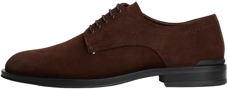 Tommy Hilfiger Men’s Suede Corporate Derby Shoes, Brown (Cocoa), 6.5
