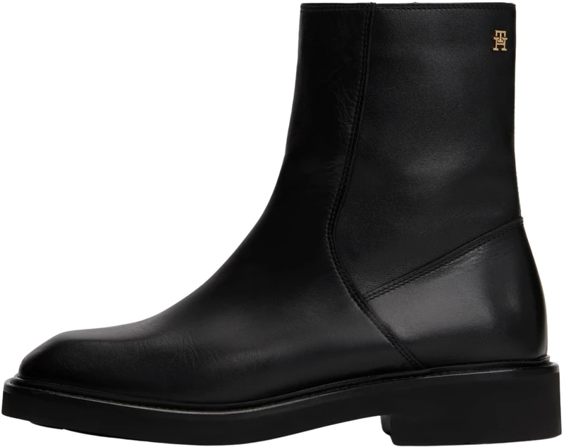 Tommy Hilfiger Women’s Square Toe Ankle Boots, Black (Black), 4