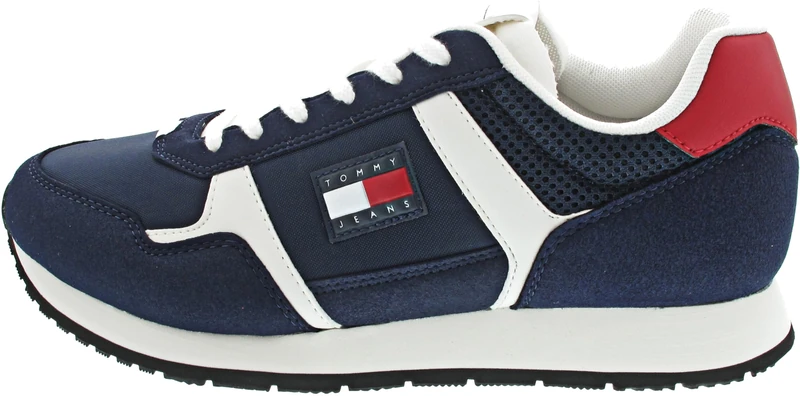 Tommy Jeans Men’s Casual Low Top Runner Trainers, Blue (Dark Night Navy), 11