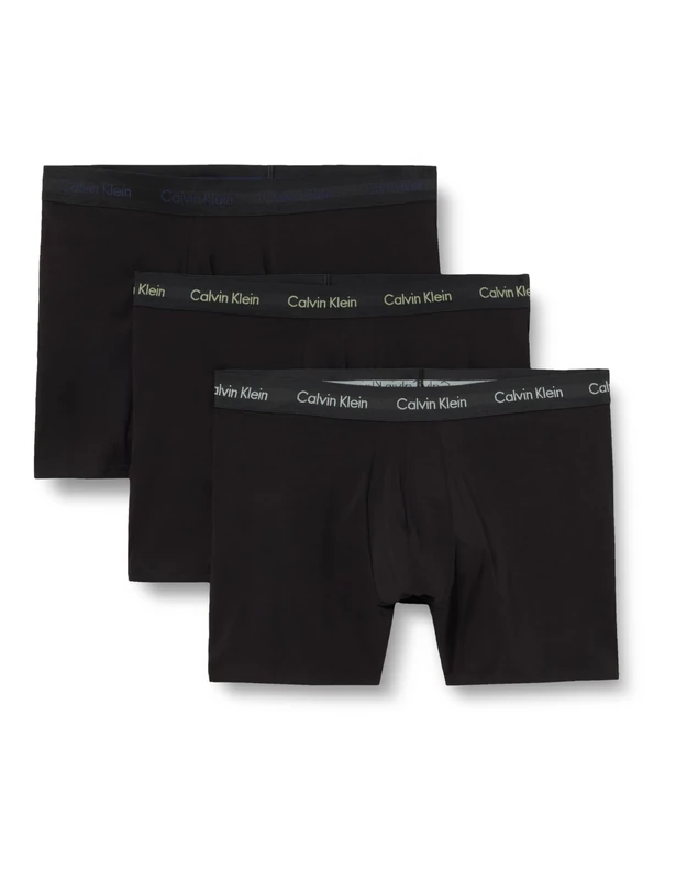 Calvin Klein Men’s 3 Pack Stretch Boxer Briefs, Multi (Black Bodies W/White/Blue Shadow/M), L