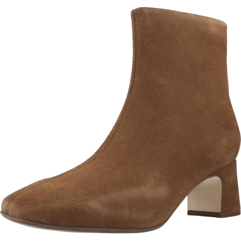 Clarks Fernie Zip Womens Walnut Suede, 3.5