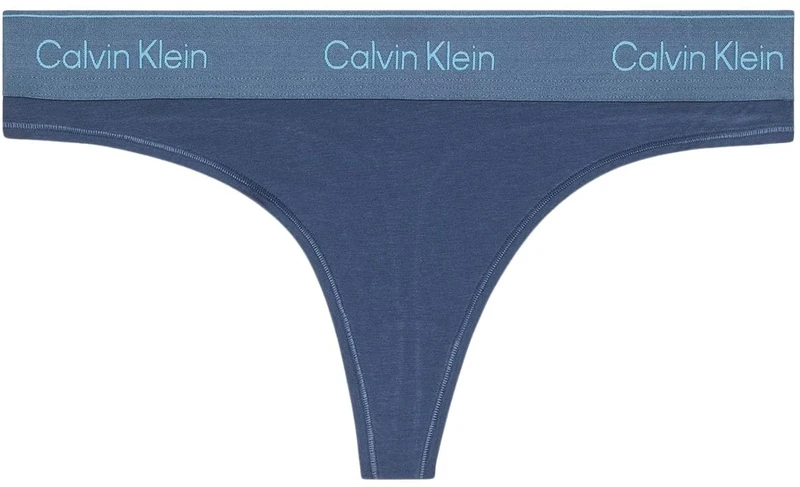 Calvin Klein Women’s Stretch Thong, Blue (Dark Denim), M