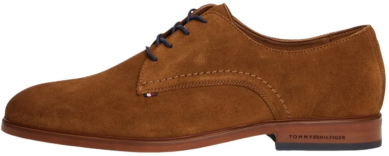 Tommy Hilfiger Men’s Suede Derby Shoes, Brown (Coconut Grove), 6.5
