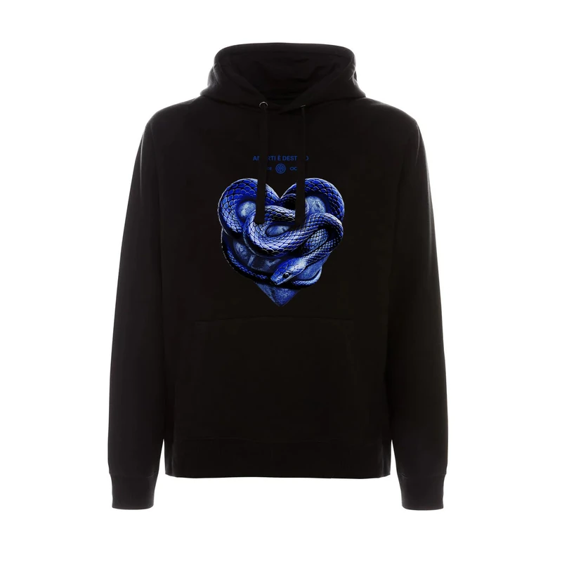 Inter The Amarti è Destiny Hoodie combines quality and style for every Nerazzurri fan. Made of 100% Cotton, Unisex Adult Sizes, Official Product Black